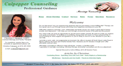 Desktop Screenshot of culpeppercounseling.com
